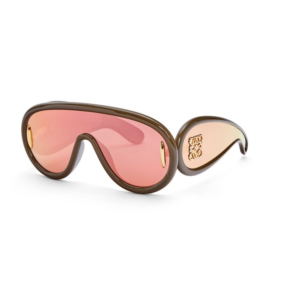 Khaki Wave mask sunglasses - Picture 3 of 5